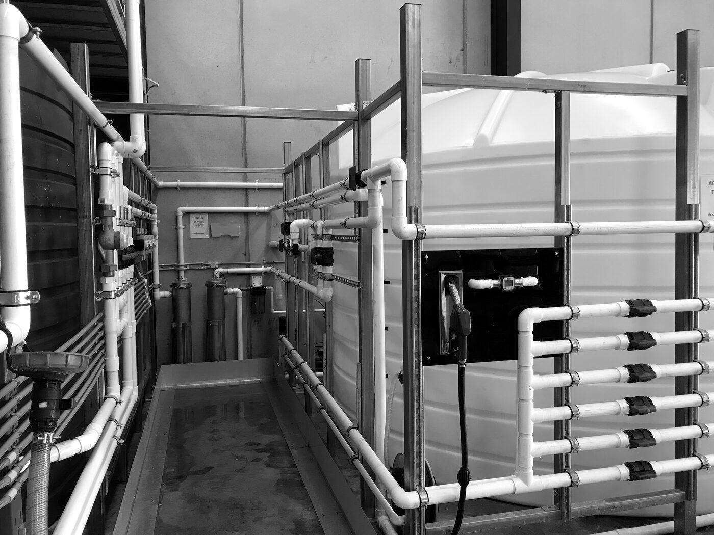 Tanks and pipework in the Liquidia AdBlue plant