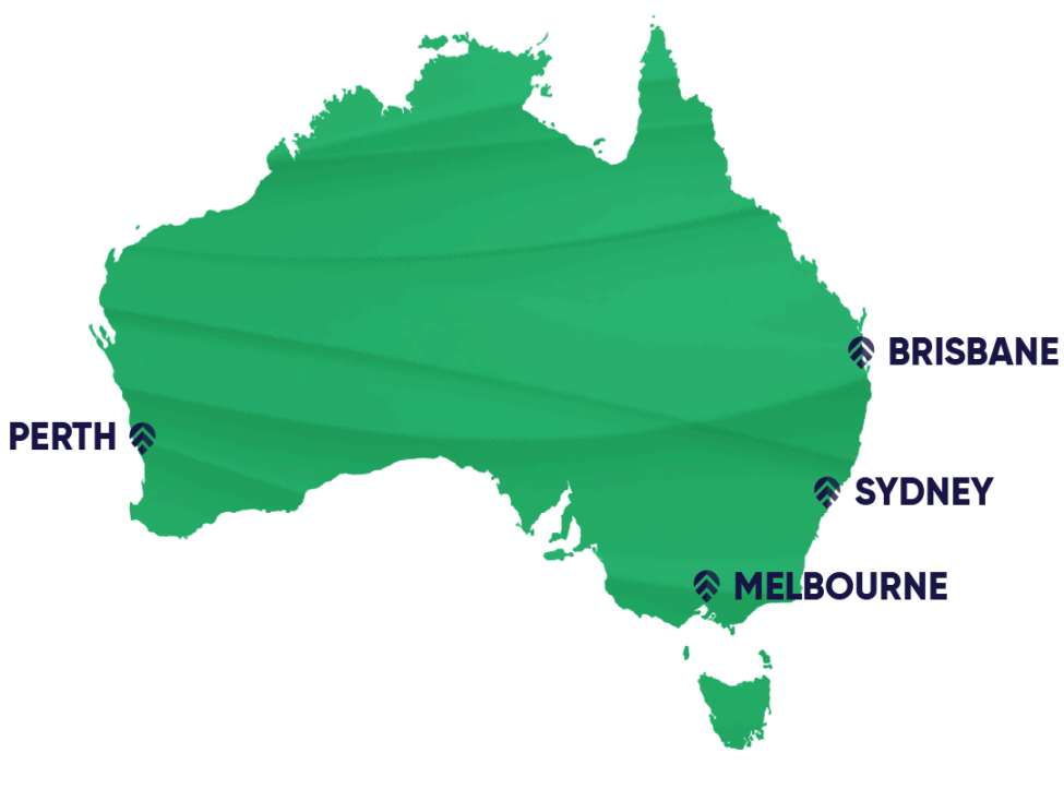 Liquidia distribution across Australia — Perth, Brisbane, Sydney, Melbourne