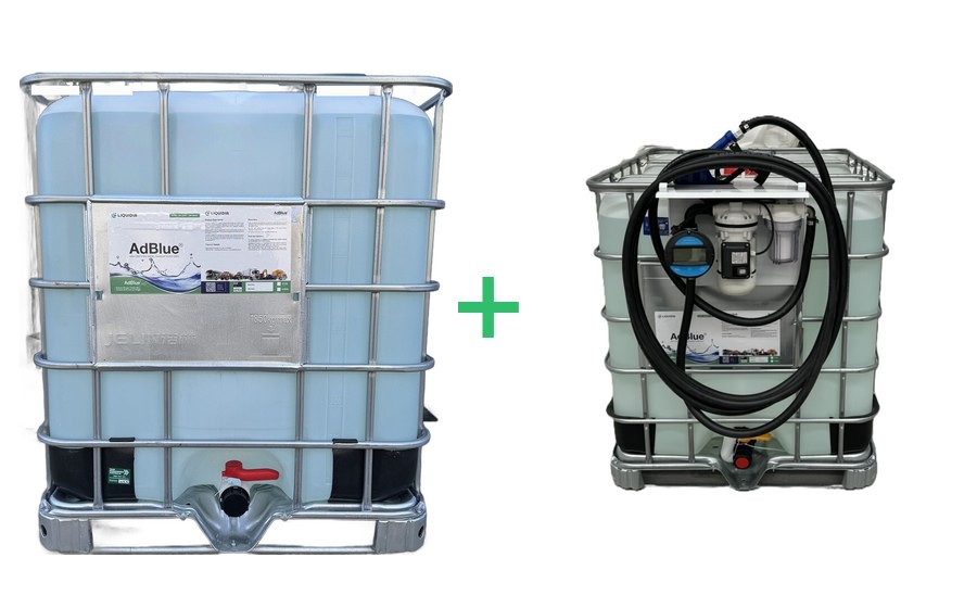 1,000 L AdBlue IBC with 240 V pump kit