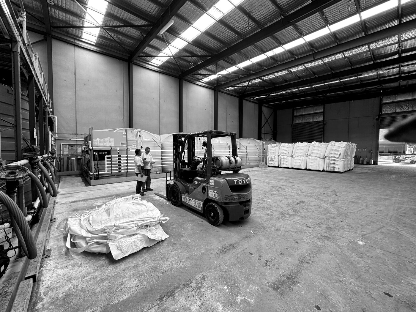 Orders being moved in the warehouse