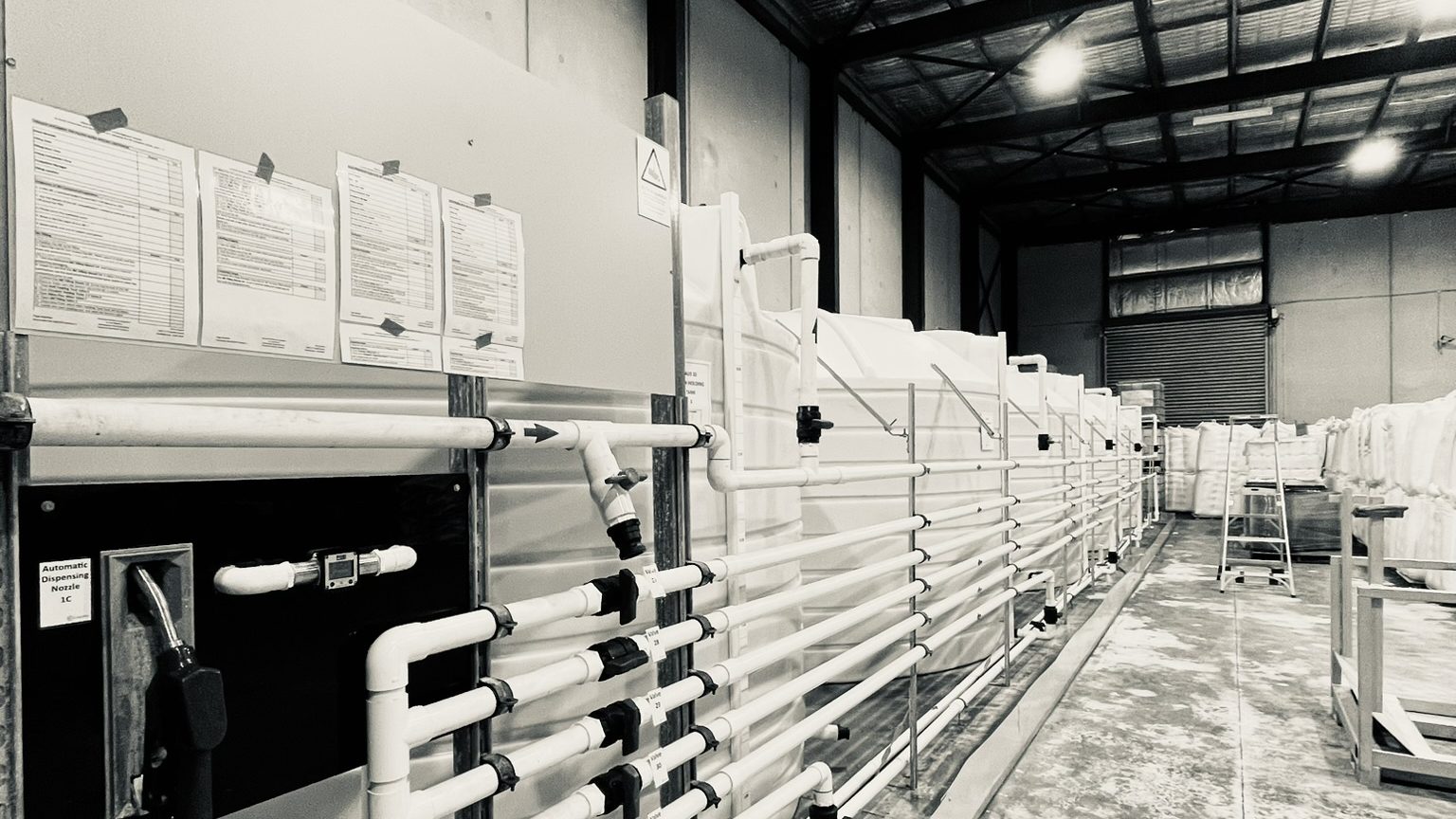 AdBlue dispensing and pipework in the Liquidia plant