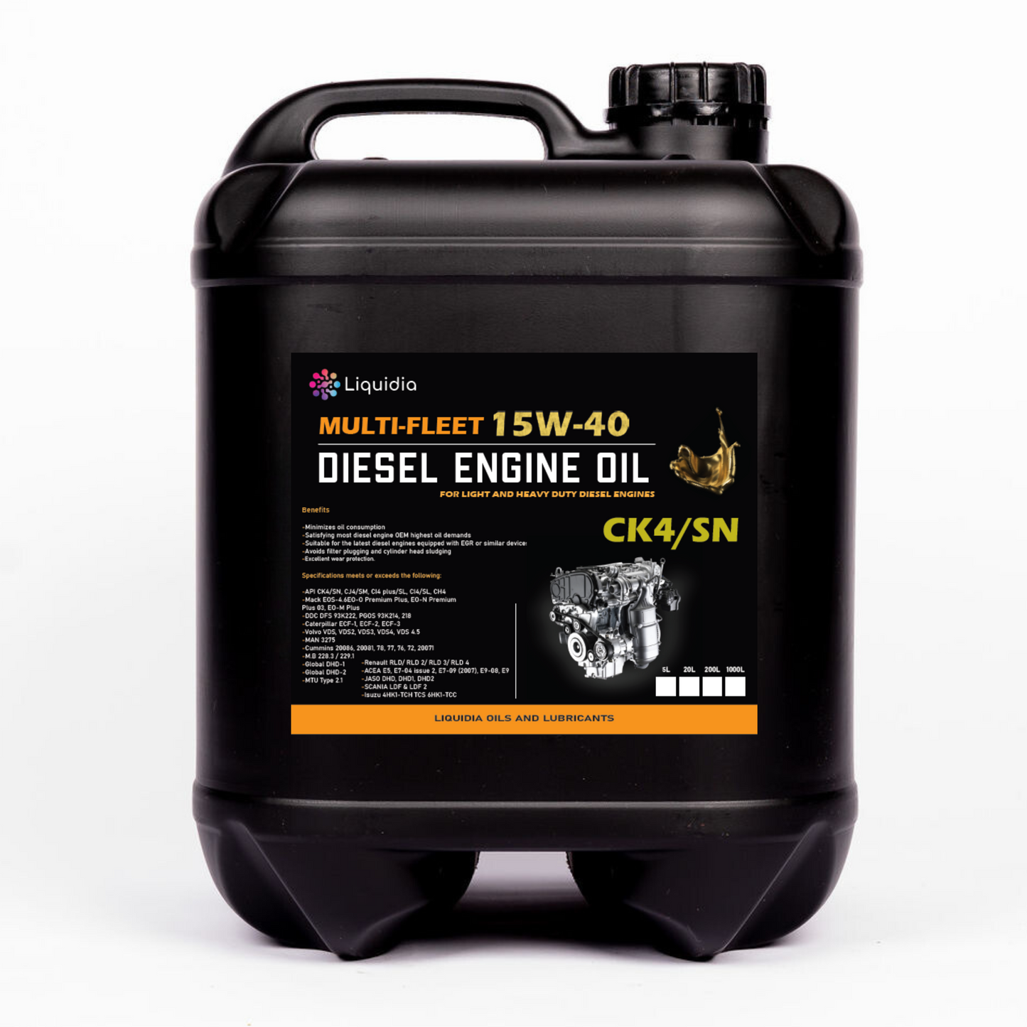 Diesel Engine Oil 15W40 CK-4 20L Drum